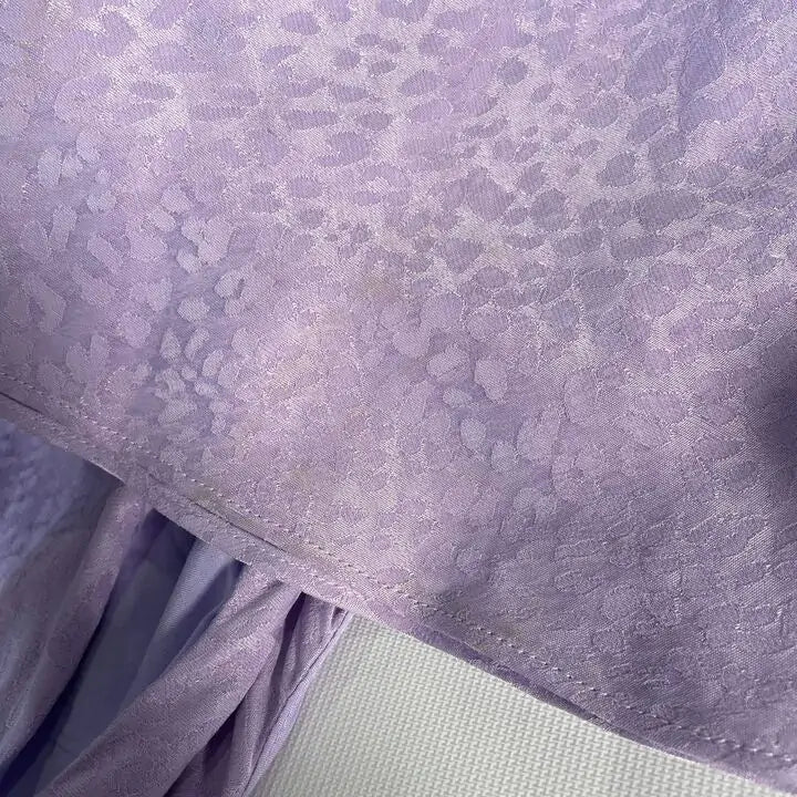 Ro & Zo - Lilac Jacquard Bias Midi Dress Size: Uk 14