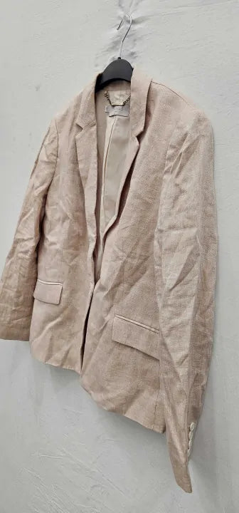 Hobbs London - Neutral Ivana Linen Blazer - Beige Size: Uk16