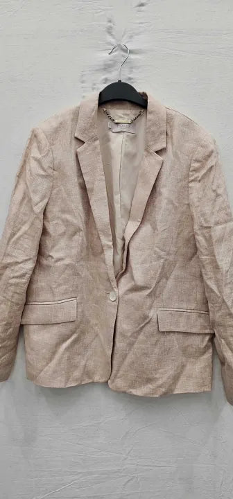 Hobbs London - Neutral Ivana Linen Blazer - Beige Size: Uk16