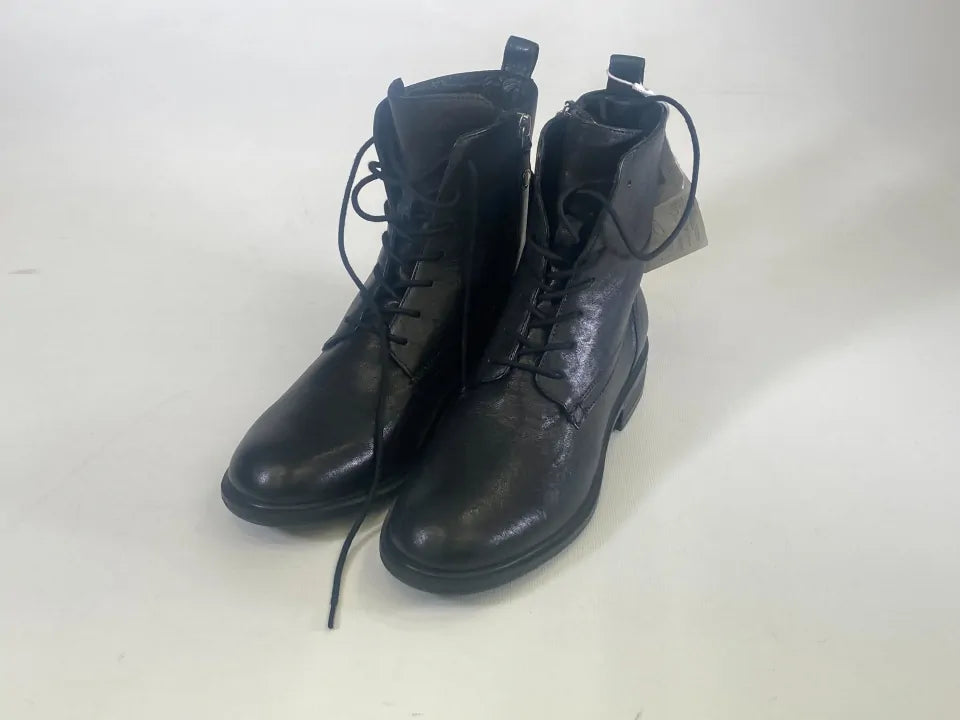 Women'S Black Leather Catria Ankle Boot Size: Uk4