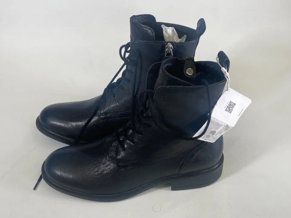 Women'S Black Leather Catria Ankle Boot Size: Uk4