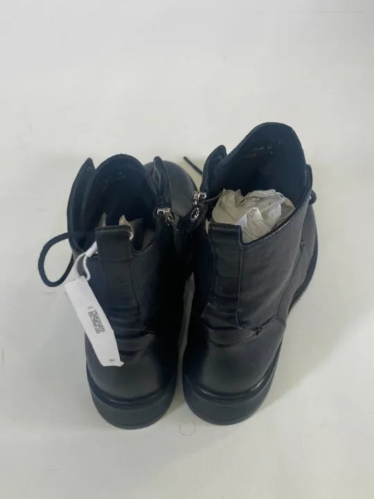 Women'S Black Leather Catria Ankle Boot Size: Uk4