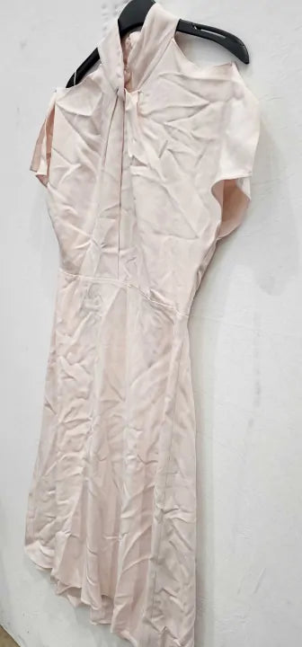 Reiss - Nude-Pink Andressa Short Sleeve Dress Size: Uk10