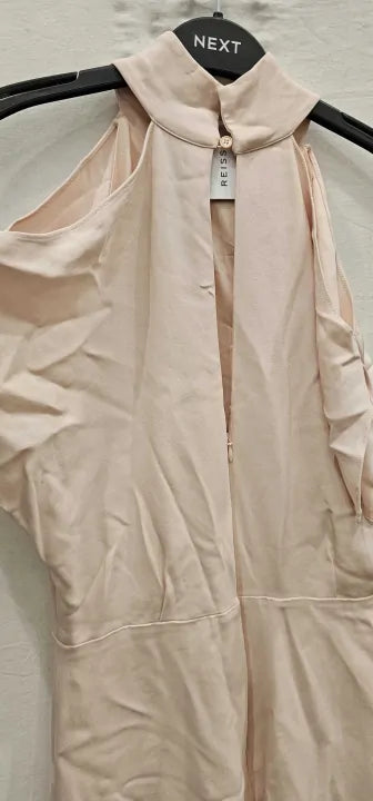 Reiss - Nude-Pink Andressa Short Sleeve Dress Size: Uk10
