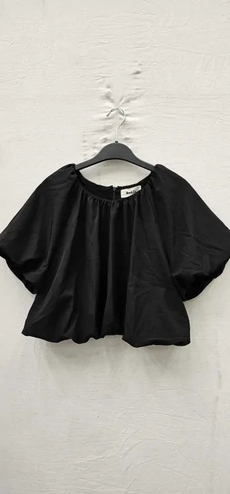 Ro & Zo - Black Parachute Top - Black Size: Uk12
