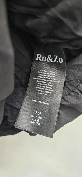 Ro & Zo - Black Parachute Top - Black Size: Uk12