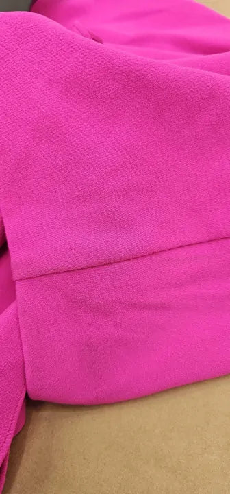 Adrianna Papell - Fuschia Stretch Crepe Column Gown - Pink Size: Uk6