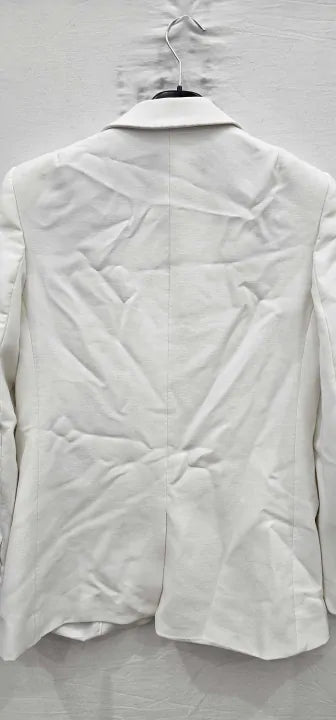 All Saints - Ecru London Single Breasted Cotton Blend Blazer - Of White Size: Uk8