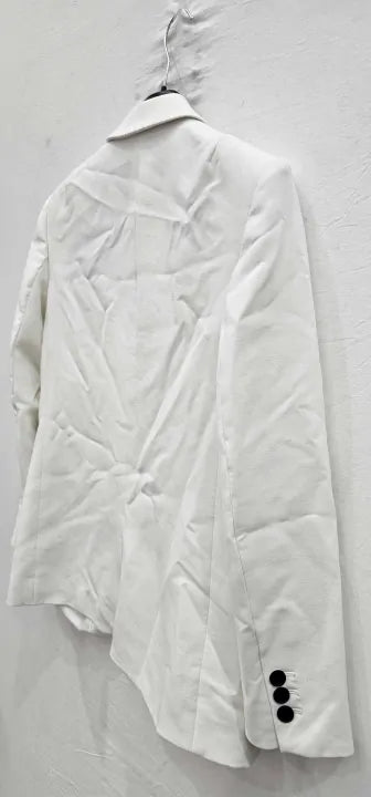 All Saints - Ecru London Single Breasted Cotton Blend Blazer - Of White Size: Uk8