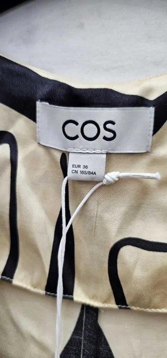 Cos - Ecru/Black Upolu Printed Dress - Beige Size: Eur 36