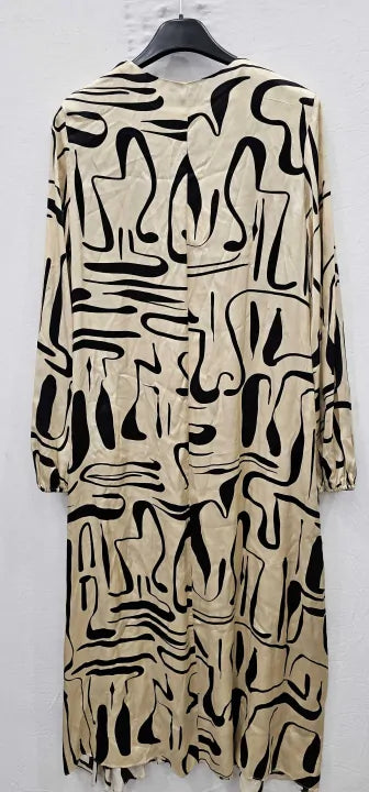 Cos - Ecru/Black Upolu Printed Dress - Beige Size: Eur 36