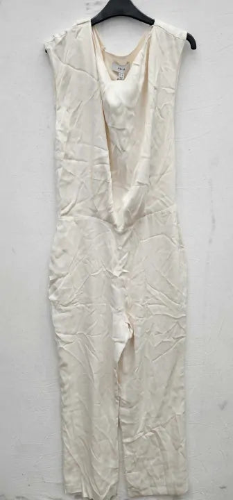 Reiss - Ivory Aurelia Open Back Jumpsuit - White Size: Uk12