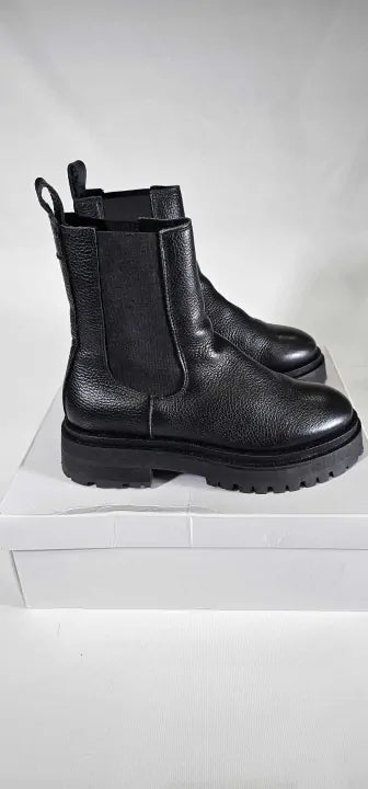 & Other Stories - Black Leather Ankle Boot - Black Size: 37