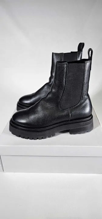 & Other Stories - Black Leather Ankle Boot - Black Size: 37