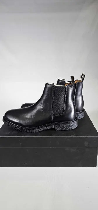 Boss-50480357_001-6-Black-Black Tunley Cheb Leather Boots-Black Size: 40/ Uk6