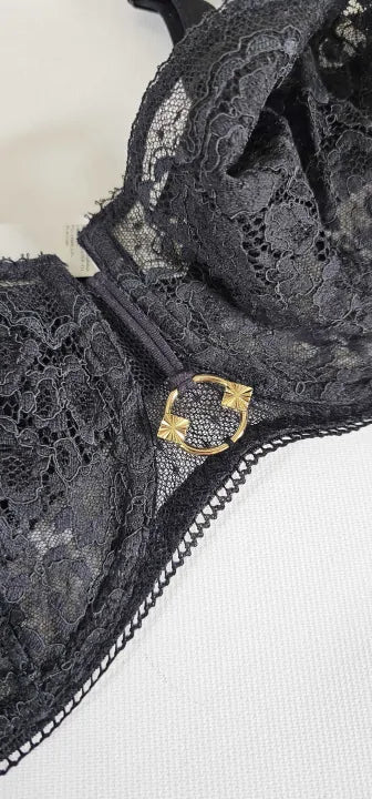 Aubade - Illusion Fauve Underwired Half Cup Bra Black - Black Size: Eur85