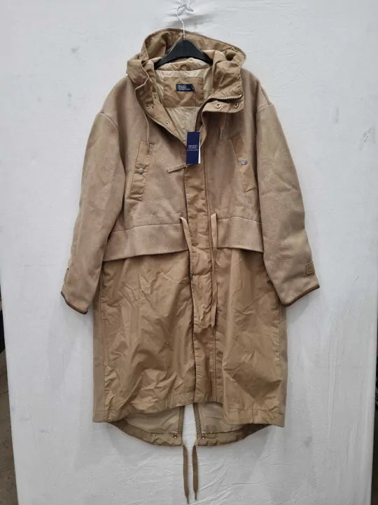 Polo Ralph Lauren - Camel Drawstring Waist Wool Coat Size: M