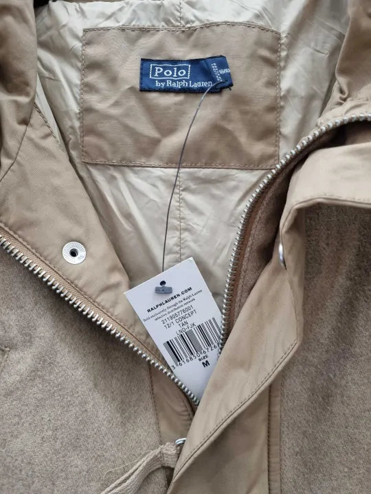 Polo Ralph Lauren - Camel Drawstring Waist Wool Coat Size: M