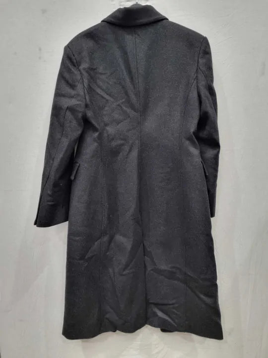 Mango Wide Lapel Wool-Blend Coat Size: Large