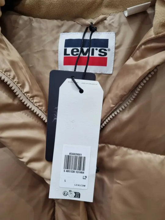 Levi's - Gold Travertine Puffer Coat Size: Small