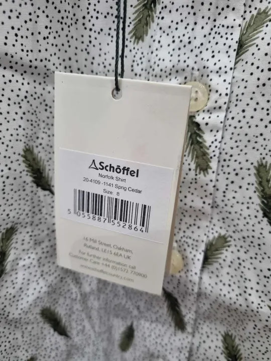 Schöffel - Green Cotton Norfolk Shirt Size: Uk 8