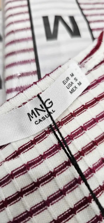 Top 206Stripe Womens , Red And Cream Size: M
