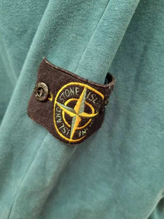 Stone Island Brand-Patch Crew-Neck Cotton-Jersey Sweatshirt Size: Medium