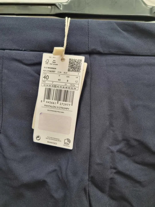 Mango Wide Leg Trousers Size: 40
