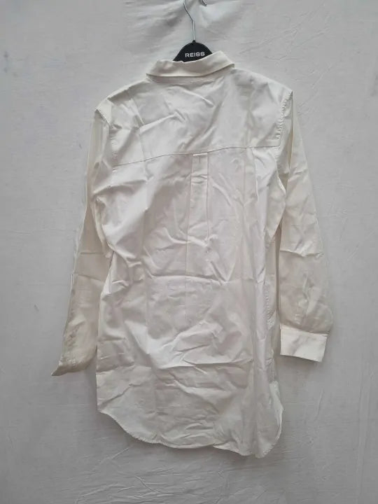 Hush White Oversized Cotton Shirt Size: Uk 8