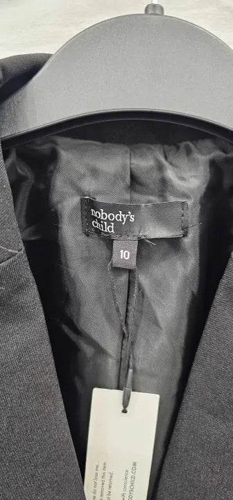 Nobody'S Child-O224248Blk-10-Black-Black Bonnie Tailored Blazer-Black Size: UK 10
