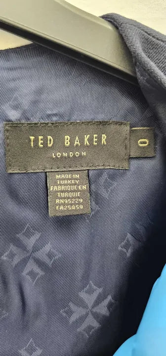 Ted Baker-247767 Navy-6-Navy-Navy Elenii Cotton Midi Dress-Navy Size: UK 6