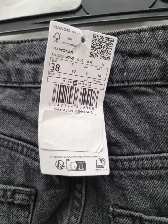 Mango Mom High-Waist Jeans Size: 38