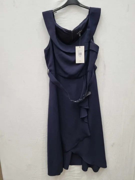 Phase Eight - Navy Ashleigh Bardot Mini Dress Size: Uk 20