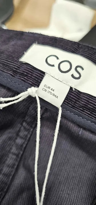 Cos - Navy Khloe Cord Cotton Chinos - Blue Size: Uk16