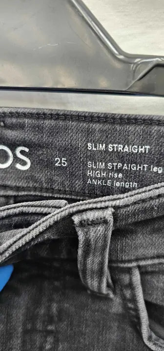 Cos-038622 Grey-27-Grey- Grey Slim Straight Jeans-Grey Size: 25