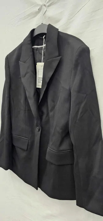 Cos - Black Wool Genmate Waisted Blazer - Black Size: Uk10