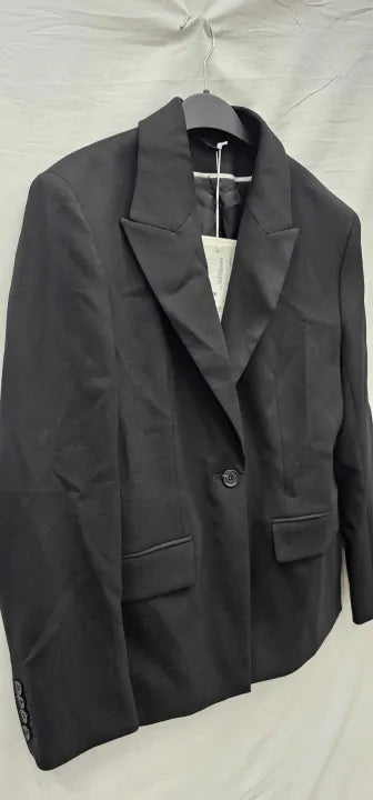 Cos - Black Wool Genmate Waisted Blazer - Black Size: Uk10