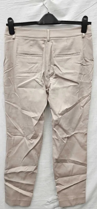 Gerard Darel-Dmp64M0481801-12-Beige-Beige Mirella Cotton Blend Straight Leg Trouser-Beige Size: Uk12