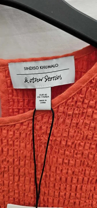 & Other Stories - Orange Structured Mini Dress - Orange Size: Uk12