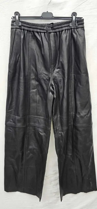 Hush - Black Leather Trousers - Black Size: Uk12