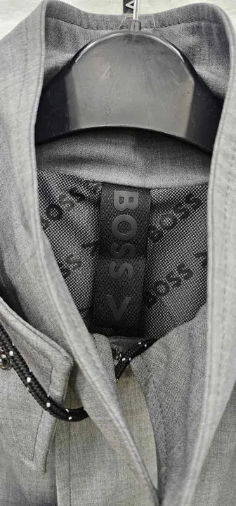 Boss - Grey P-Jared Zip Coat - Grey Size: 54