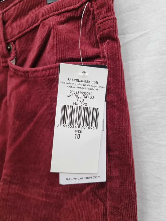 Ralph Lauren Stretch Slim Fit Corduroy Trouser Size: 10