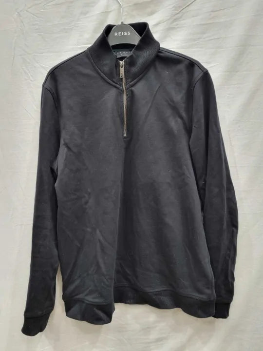 Ted Baker Actos Mens 1/4 Zip Sweatshirt Size: 3