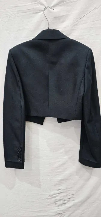 Victoria Beckham - Dark Green Cropped Tailored Jacket - Green Size: Uk10