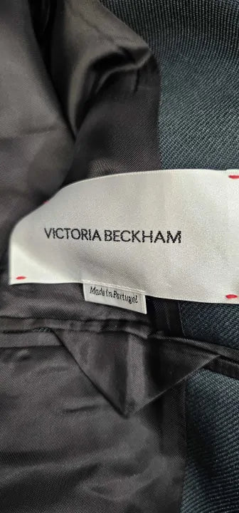Victoria Beckham - Dark Green Cropped Tailored Jacket - Green Size: Uk10