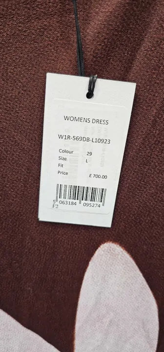 Paul Smith - Burgundy Printed Midi Dress - Red Size: L