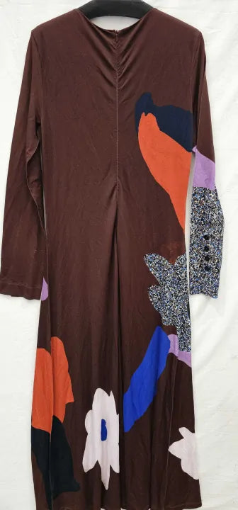 Paul Smith - Burgundy Printed Midi Dress - Red Size: L