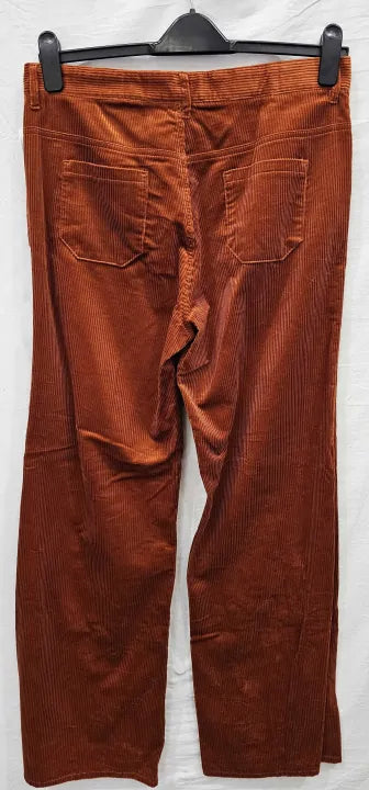 Gerard Darel-Dkpp5K3246800-16-Brown-Brown Wide Leg Cotton Trouser-Brown Size: Eur44