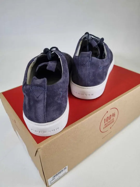 Grenson - Men'S Navy Sneaker 22 Leather Trainers Size: Uk 9