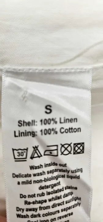 N°· Eleven - White Linen Pencil Skirt - White Size: S